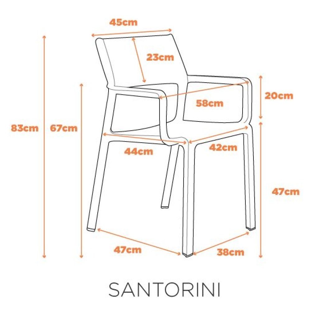 Cadeira Santorine com braços F. - Imagem 5