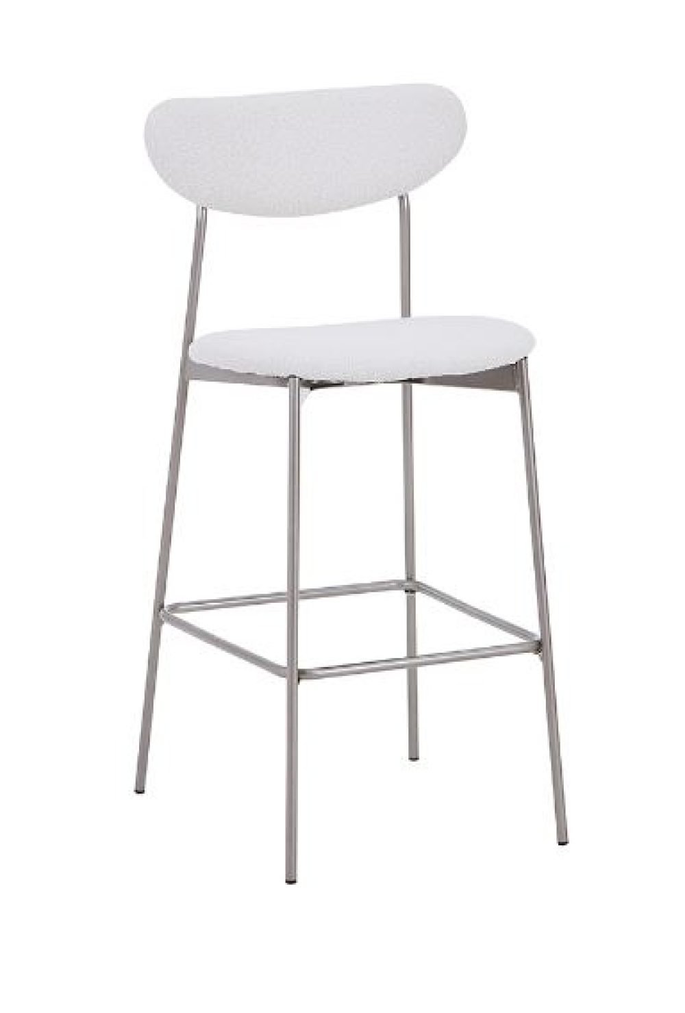 Banqueta Thalita - Champanhe e Bouclé Off White