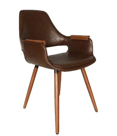 Cadeira Dolores - PU Marrom Mocha